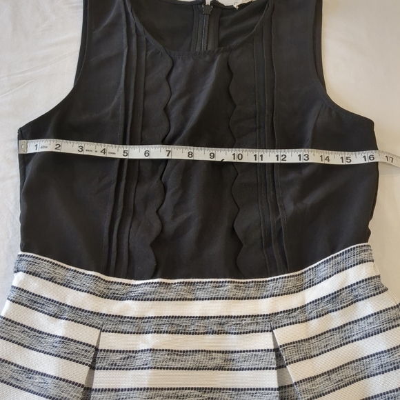 41 Hawthorn mixed media striped sleeveless black and white dress, size M - Picture 8 of 11